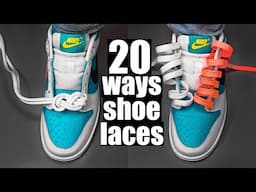20 WAYS LOOSELY LACE NIKE JORDANS 🔥 Creative ways to tie shoelaces