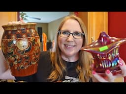 Beautiful Fenton Glass & Eldreth Redware Pottery AUCTION WINNINGS HAUL! | Vintage Reselling