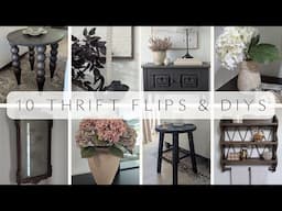 10 Thrift Flips & DIYS / High End Style Home Decor on a Budget / EASY Home Decor Thrift Makeovers
