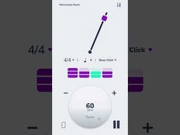 60 bpm metronome 4/4 🥁 5 Minutes with Accent | Free iOS Metronome App for #guitar #piano #drums
