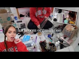EXTREME bathroom storage cleaning & organization 🫧 motivation ideas for how to deep clean your space