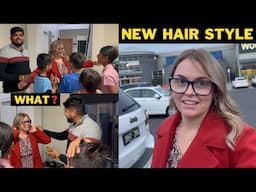 FAMILY CRAZY REACTION TO MY WIFE'S NEW LOOK | HAIR TRANSFORMATION KAR DIYA