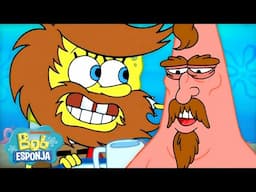 Bob Esponja | Os Momentos Mais Peludos do Bob Esponja... Literalmente 🧔‍♂️ | Português
