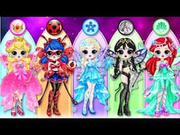 What's the BEST Fairy Fashion for Disney Princess, Ladybug & Peach? | DIY Paper Dolls Fashion