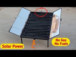 No Gas No Electricity Heating Water to 100°C with Solar Power #diy