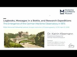 The Emergence of the German Maritime Observatory | 2025 Ritter Fellowship Recipient Katrin Kleemann
