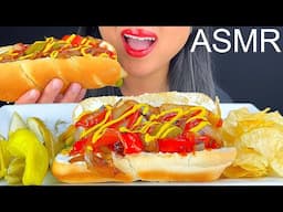 ASMR SEATTLE HOTDOG WITH GRILLED ONIONS, PEPPERS & CREAM CHEESE