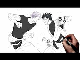 How To Draw Gojo Vs Sukuna | Step By Step | JJK