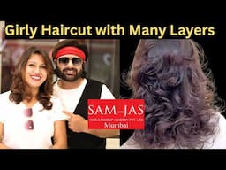 Girly Haircut with Many Layers by Jas Sir From Sam and Jas Hair Academy Mumbai , join the Academy
