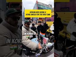 Koreans seeing ROYAL ENFIELD first time #seoul #southkorea #india  #royalenfield
