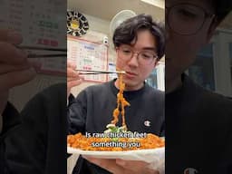 I ate raw chicken in Korea