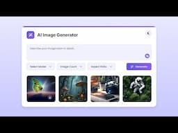 ✨ Build AI Image Generator in HTML CSS & JavaScript | Text-to-Image Generator in JavaScript