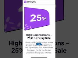 APPLY TO JOBS WITH AI AND MAKE MONEY FROM THE LIFTMYCV AFFILIATE PROGRAM 💸