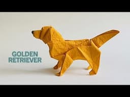 Origami Golden Retriever 2.0, step by step tutorial