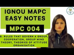 MPC 004 Easy Notes Explanation Part 8 #ignoumapc #mpc004