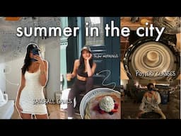 NYC VLOG: baseball games, pottery classes, running around the city (a week in my life)
