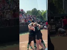 Mendon celebrates their victory in the D4 softball state championship