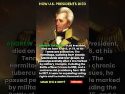 How U.S. presidents died. Andrew Jackson, 7th U.S. President