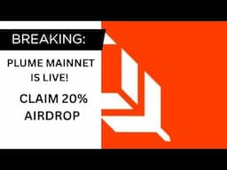 Plume Mainnet Is Live!| Claim 20% Szn 1 Airdrop| Join Szn 2 Airdrop Campaign #airdrop #ethereum