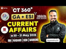 Banking Current Affairs 2025 | ESI & General Awareness Classes | Daily PIB & The Hindu Analysis 2025