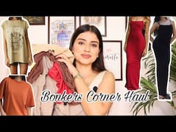 Trying BONKERS CORNER for First Time | Bonkers Corner Haul | Bonkers Dresses, T shirts, Track Pants