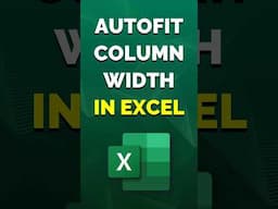 How to Autofit Column Width in Excel