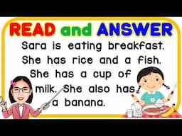 EASY  READING COMPREHENSION FOR KIDS | PRACTICE READING | ENGLISH READING LESSON |TEACHER AYA