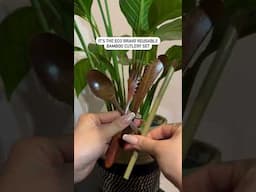 Bamboo Cutlery Set (Our Sustainable Products) #shorts
