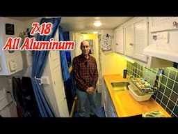 7×18 Bunkhouse Design Cargo Trailer Conversion Comfortably Sleeps 4 Adults.