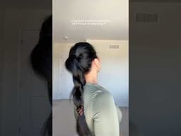 SUPER TIGHT TWISTED PONYTAIL HACK!! ✨🤍  #hair #hairstyle #ponytail #hairhacks