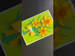 DIY daffodils card | 3D flower card for Mother’s day
