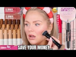 Trying VIRAL New *DRUGSTORE* Makeup.. What's GOOD & what's NOT worth your money! 😅