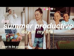 8AM PRODUCTIVE SUMMER DAY IN MY LIFE 🌺🛍️ planning, going to gym, shopping & preparing for bfs bday