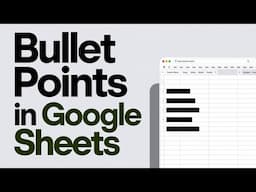 How to Add Bullet Points in Google Sheets (Fast & Easy Method)