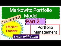 How to make efficient frontier? Markowitz Portfolio Model part 2