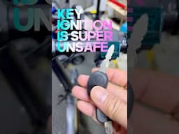 We never recommend key ignition for your e-bike and e-scooter, it’s not secure and is easy to bypass
