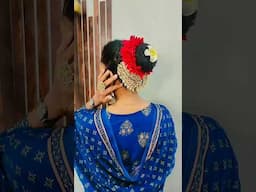 Necklace से जूड़ा सजाने का नायाब तरीका 😍bun hairstyle ❤️#shortsvideo #bunhairstyle #hairstyle #hair