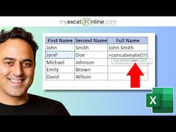 Combine First and Last Names in Cells in Excel