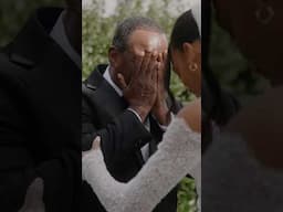Father daughter first look will MAKE YOU CRY!!! 😭 #firstlook #emotionalwedding