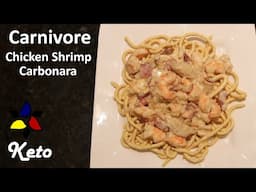 Carnivore Keto Chicken and Shrimp Carbonara, Olive Garden Copycat