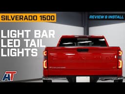 2019-2023 Silverado 1500 Light Bar LED Tail Lights; Black Housing Review & Install