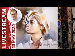 Monday Livestream 48: Double Light Portrait (Watercolor Portrait Demo)