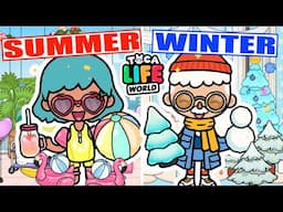 TOCA BOCA 🥶 WINTER vs SUMMER 🥵 HOUSE IDEAS 🏡 TOCA LIFE WORLD
