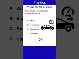 NEET Physics Motion in a Straight Line 5 #physics #neetphysicsmcqs #neetphysics #quiz #mcqsseries