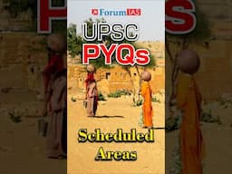 UPSC PYQ series- Scheduled Areas #upsc #schedule #6thschedule #tribal #tribalarea