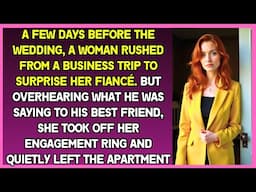On the eve of her wedding, the woman wanted to surprise her fiancé. But as soon as she overheard...
