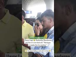 Fans Unique Style of taking Selfie with Rashmika makes her Laugh 😂 | Bachpan S Fan Hu 😅 .