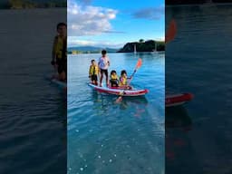 Practicing paddling and balance🚣‍♀️ Paddle Boarding with the Stingrays #forkids