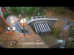 BLOCKING The STREAM To Build 220V HYDROPOWER