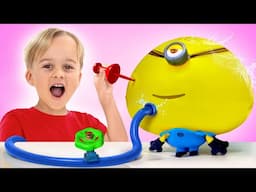 Cool Science Experiments with inflatable toys